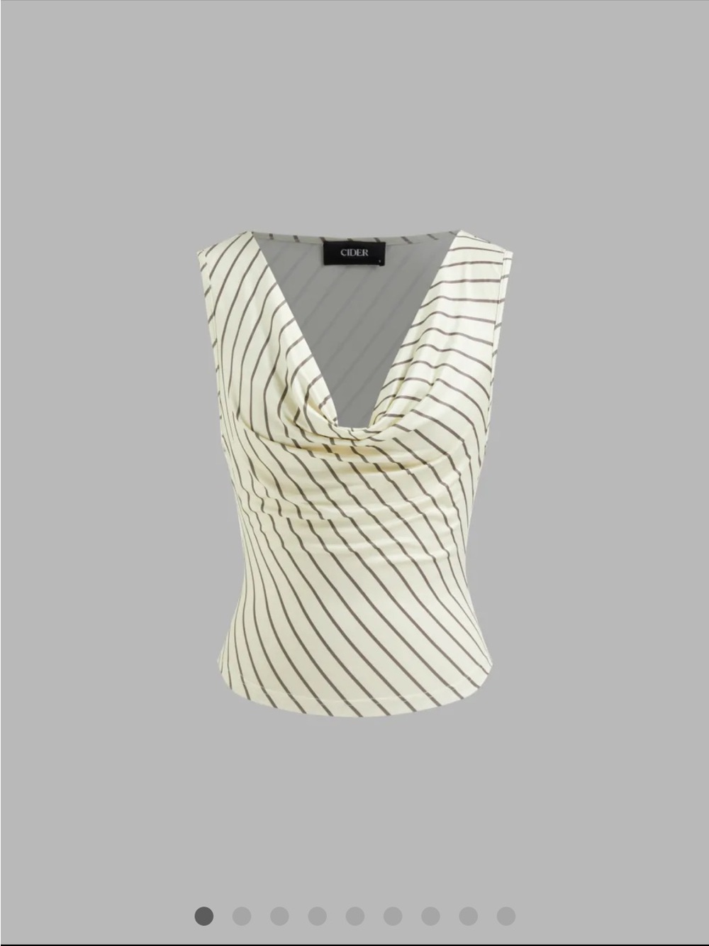 COWL NECK STRIPE TANK TOP